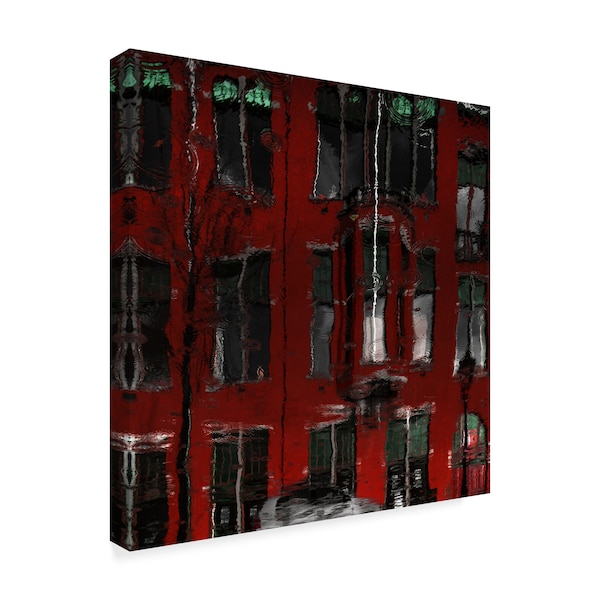 Gilbert Claes 'Red House Reflections' Canvas Art,24x24